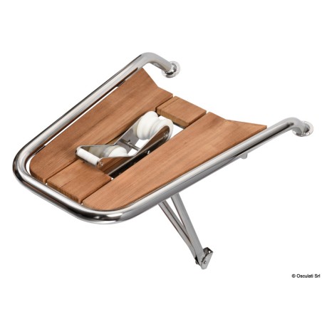 Delphinière AISI 316/teck davier bascule | EAN 8033137150531 Ref 48.471.04