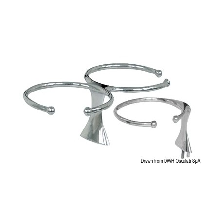 Porte-verre N. 2 verres AISI 316 vis sans tête | EAN 8033137150210 Ref 48.429.02