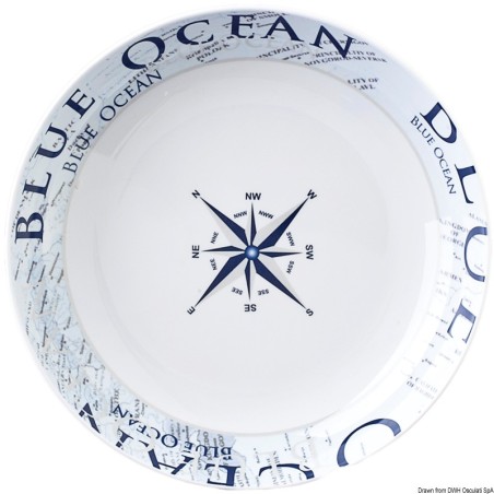 Assiette creuse anti-slip BLUE OCEAN Ø 21 cm | EAN 8022068005768 Ref 48.431.11