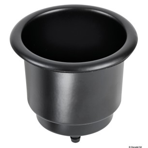 Porte-verre inox Delux noir + trou de drainage | EAN 8033137215827 Ref 48.430.81