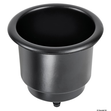 Porte-verre inox Delux noir + trou de drainage | EAN 8033137215827 Ref 48.430.81