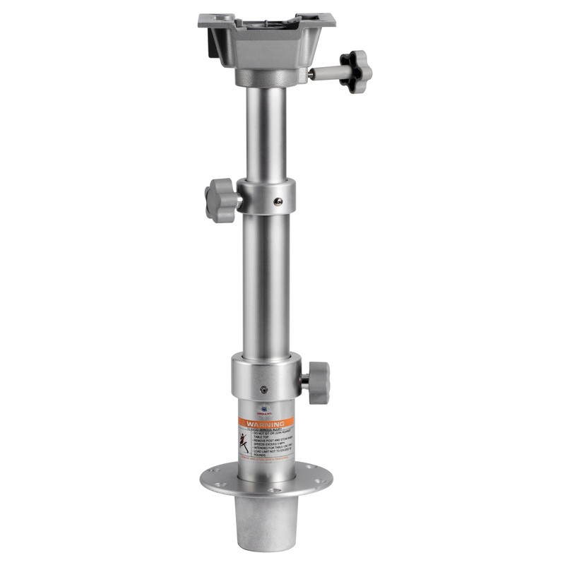
Pied table tri-télescopique amovible avec ressort 
