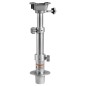 
Pied table tri-télescopique amovible avec ressort 
