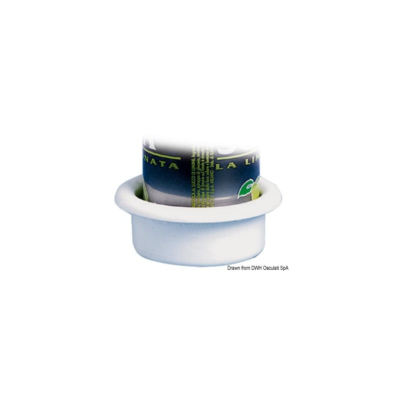 Porte-verres à encastrer ABS blanc Ø 90 mm