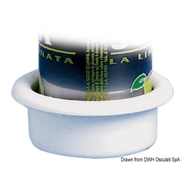 Porte-verres à encastrer ABS blanc Ø 90 mm Osculati 48.430.03 EAN13 8033137036804