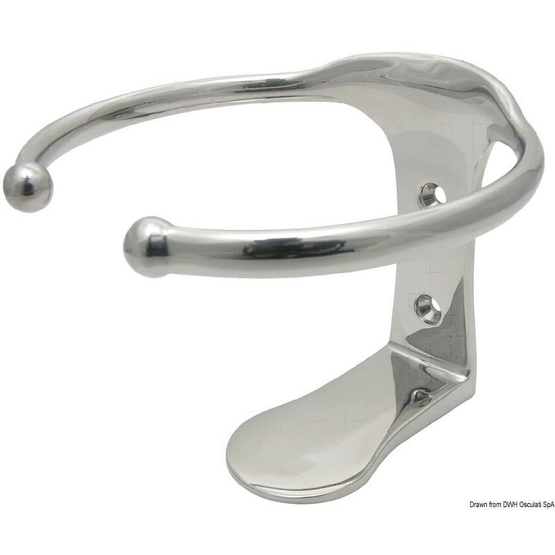 
Porte-verre N. 1 verre AISI 316 avec vis 106 x 106 
