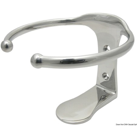 Porte-verre N. 1 verre AISI 316 + vis 106 x 106 | EAN 8033137150241 Ref 48.429.10