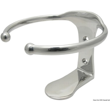 Porte-verre N. 1 verre AISI 316 + vis 106 x 106 | EAN 8033137150241 Ref 48.429.10