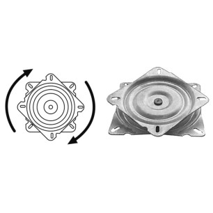 Base tournante inox friction p. siège 165x165 mm | EAN 8033137047299 Ref 48.648.01