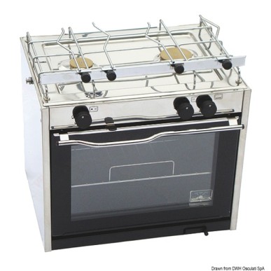 Cuisinière TECHIMPEX Classic compacte 2 feux + four IAN 8033137154225 Ref 50.375.00