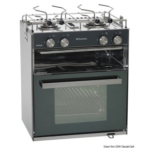Cuisinière gaz 2 feux DOMETIC Slim Starlight | EAN 8033137154201 Ref 50.366.22