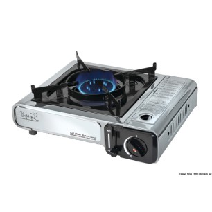 Réchaud portable inox + cartouche intégrée | EAN 8033137154041 Ref 50.275.05