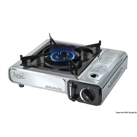 Réchaud portable inox + cartouche intégrée | EAN 8033137154041 Ref 50.275.05