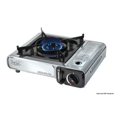 Réchaud portable inox + cartouche intégrée | EAN 8033137154041 Ref 50.275.05