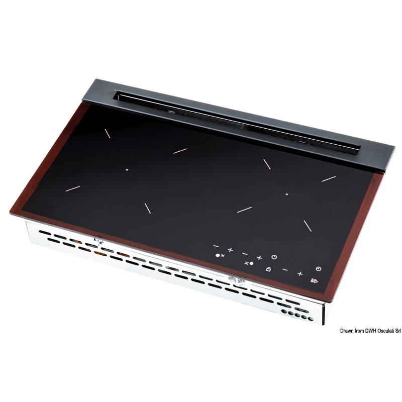 
Plaque cuisson gaz en verre 2 feux 15 W 
