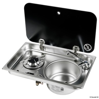 Plaques de cuisson acier + couvercle verre| EAN 8033137226014 Ref 50.714.01