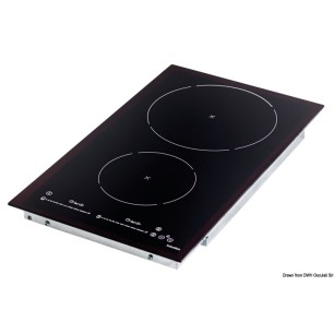 Plan cuisson vitrocéramique induction 2 feux | EAN 8033137216688 Ref 50.707.91