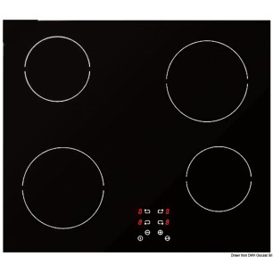 Plan de cuisson vitrocéramique 4 feux | EAN 8033137216664 Ref 50.707.73