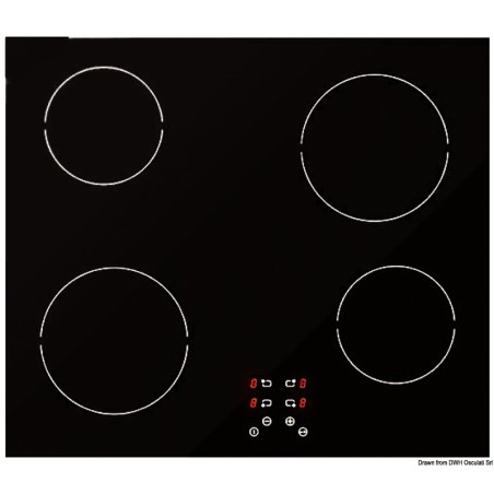 Plan de cuisson vitrocéramique 4 feux | EAN 8033137216664 Ref 50.707.73