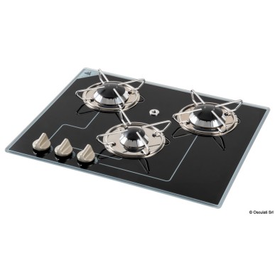 Plan gaz verre cristal N. 2 feux 505 x 410 mm | EAN 8033137197864 Ref 50.706.14