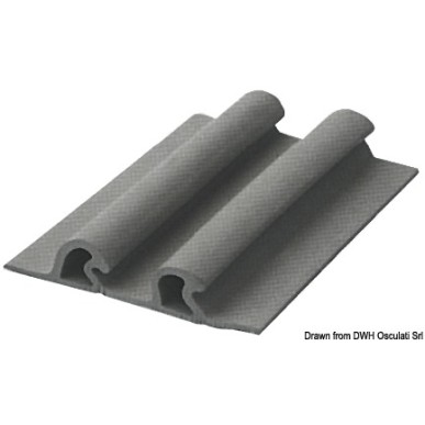 Profil double 115x21,4 gris clair RAL 7035 | EAN 8033137169991 Ref 66.023.02