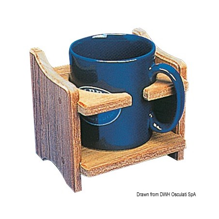 Porte-tasse ou canette teck 125x115x100 mm | EAN 8719497023479 Ref 71.371.10