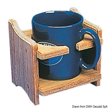Porte-tasse ou canette teck 125x115x100 mm | EAN 8719497023479 Ref 71.371.10