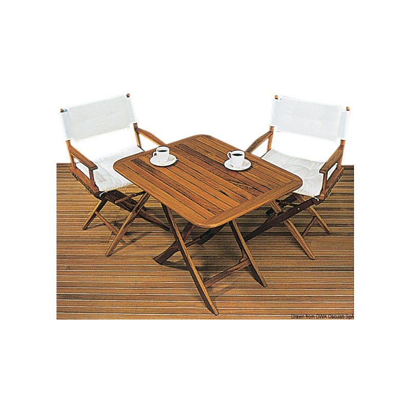 
Table teck pliante 90x70 cm 
