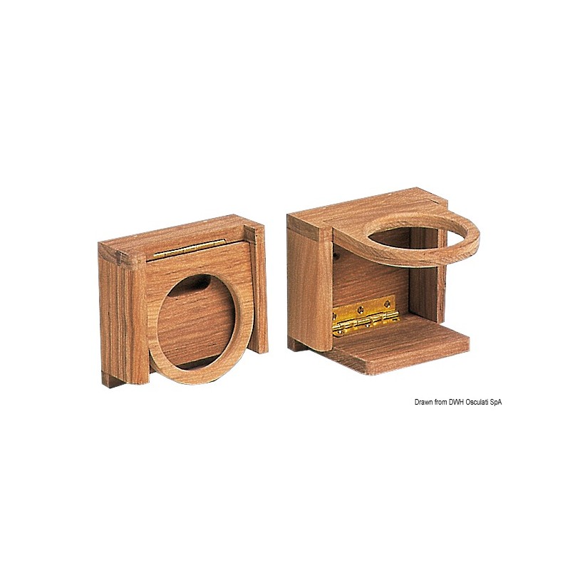 
Porte-verres mural teck 
