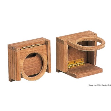 Porte-verres mural teck | EAN 8719497022397 Ref 71.305.10