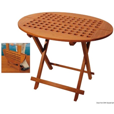 Table teck ovale 80x65x57 cm | EAN 8033137173394 Ref 71.306.15