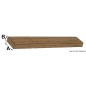 
Latte teck 45x10x2000 mm 
