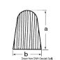 
Profil teck en croissant 28x20 mm 
