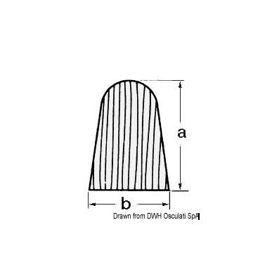 Profil teck croissant 28x20 mm | EAN 8033137172991 Ref 71.012.00