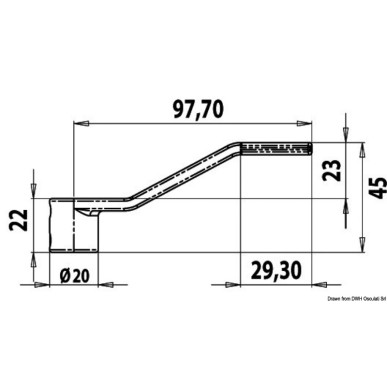 Levier de rechange lève-plancher 45 mm | EAN 8033137127434 Ref 38.159.80