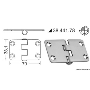 Charnière renversé 70x38.1 | EAN 8033137005190 Ref 38.441.78