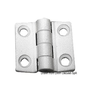 Charnière nylon reinforcé blanc 38x38 mm | EAN 8033137005824 Ref 38.823.81