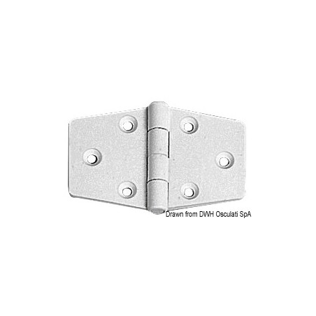 Charnière nylon reinforcé blanc 65x40 mm | EAN 8033137129629 Ref 38.823.31