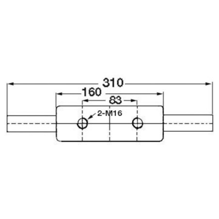 Taquet Nordik AISI316 poli miroir 310 mm | EAN 8033137131950 Ref 40.137.04