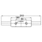 
Taquet Nordik AISI316 poli miroir 310 mm 
