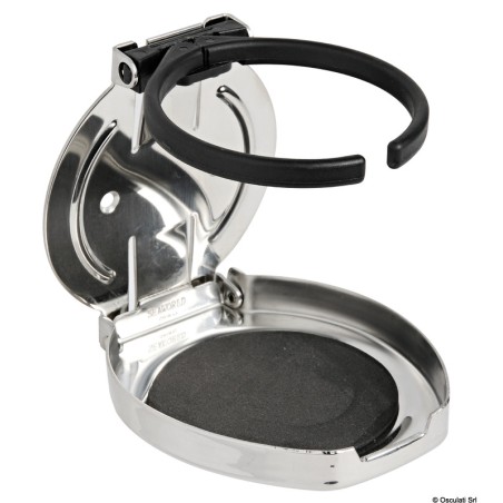 Porte-verres/canettes pliable inox poli107x91x14mm | EAN 8033137150340 Ref 48.430.06