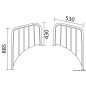 
Passerelle p. poupe ronde 530 mm 
