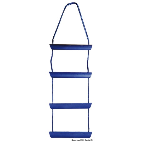 Echelle corde nylon bleu 5 marches polycarbonate | EAN 8033137042911 Ref 49.524.05