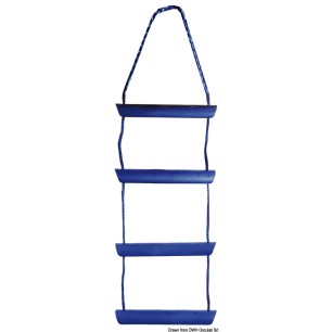 Echelle corde nylon bleu 4 marches polycarbonate | EAN 8033137042904 Ref 49.524.04