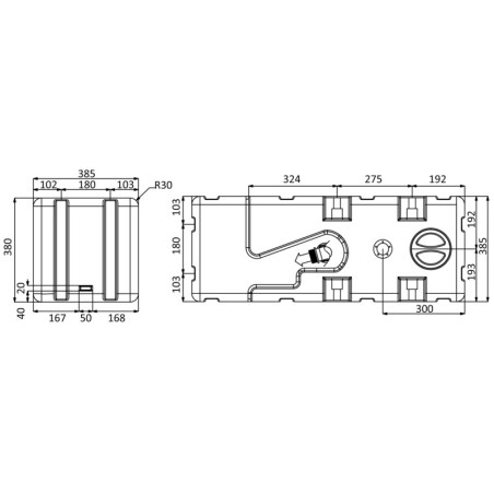 Réservoir eaux usées + broyer 12 V 115 l | EAN 8033137028991 Ref 50.143.62