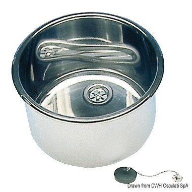 Evier rond inox poli miroir 420x180 mm | EAN 8033137152955 Ref 50.187.38