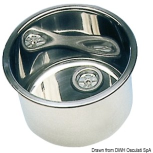 Evier rond inox poli miroir 385x180 mm | EAN 8033137152948 Ref 50.187.37