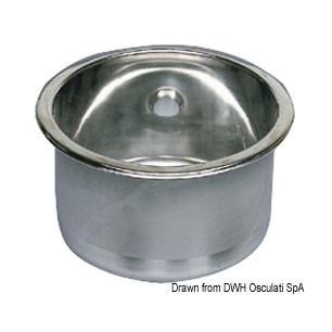 Evier rond inox poli miroir 285x180 mm | EAN 8033137152924 Ref 50.187.35