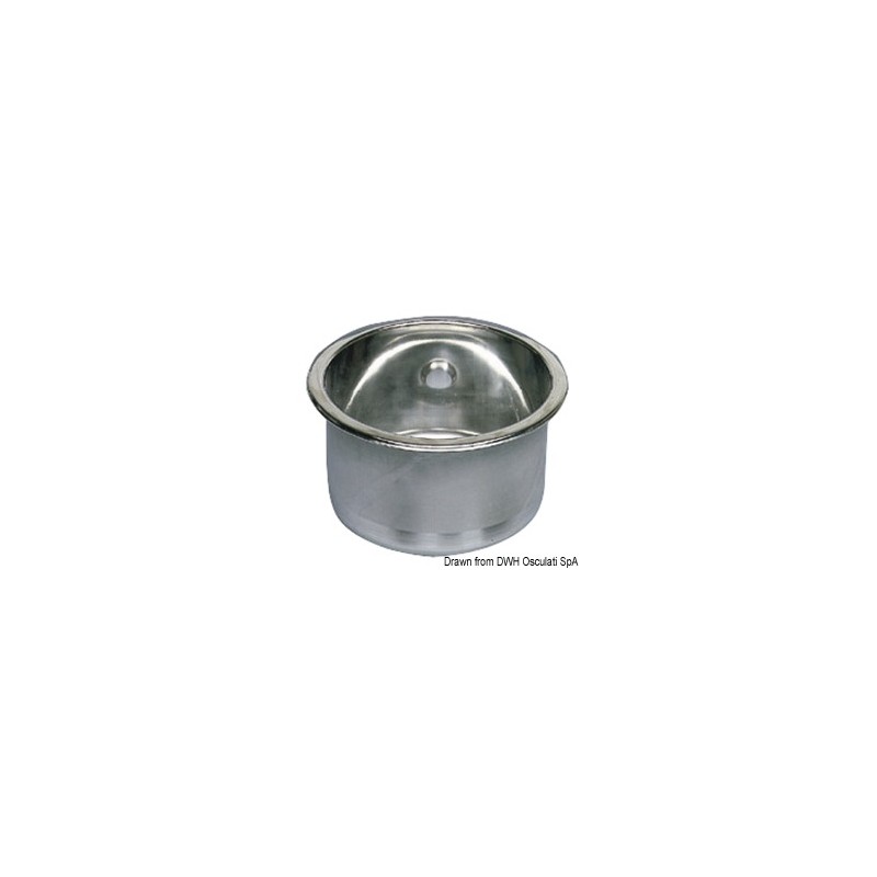 
Evier rond inox poli miroir 285x180 mm 
