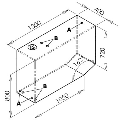 Réservoir eau potable 390 l gauche | EAN 8033137157240 Ref 52.173.04